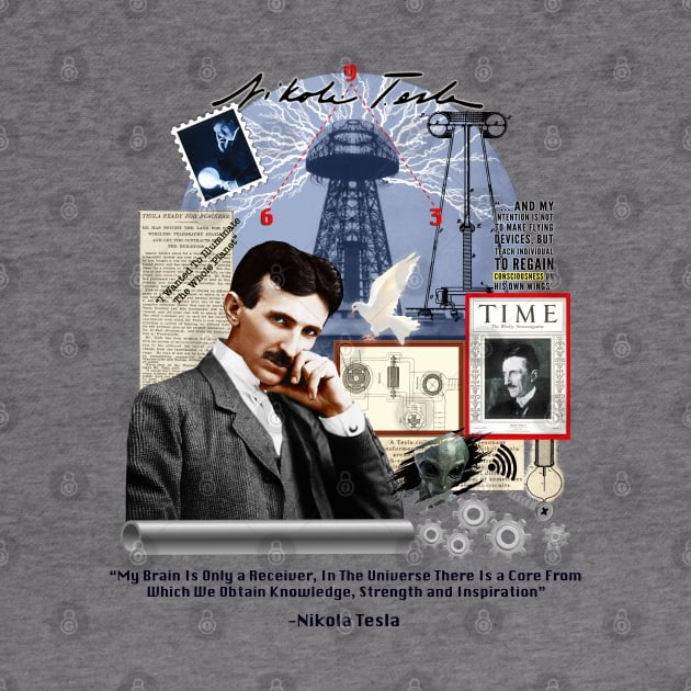 Nikola Tesla Collage LT by Nirvanax Studio